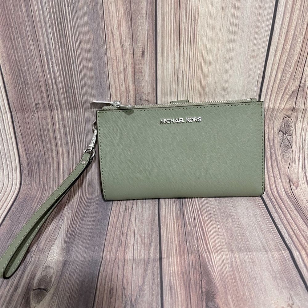 Michael Kors Double Zipper Wallet Army Green